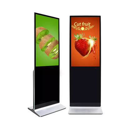 Full HD 55 İnç Kapalı Zemin Standı Dijital Tabela Kapasitif Dokunmatik Kiosk