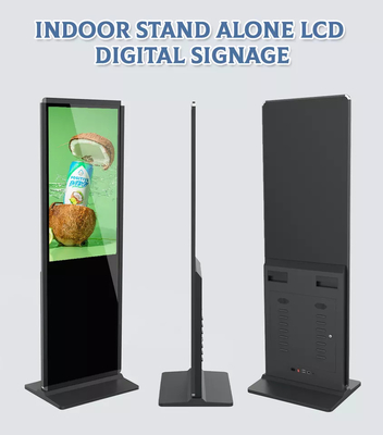 43 55 İnç Kapalı Zemin Standı LCD Dijital Tabela Reklamcılık Oyun Ekipmanları Totem