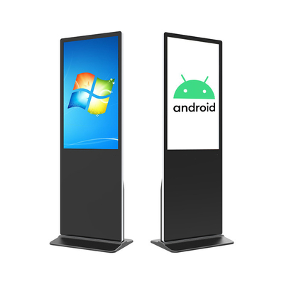 Kapalı Reklam LCD Zemin Standı Dijital Tabela Şeffaf