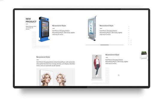 Duvara Monte Android Reklam Oynatıcı, 32 İnç Etkileşimli Dokunmatik Ekran Kiosk