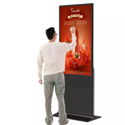 Kapalı Zemin Standı 55 İnç Wifi Dokunmatik Ekran Kiosk Dijital Tabela